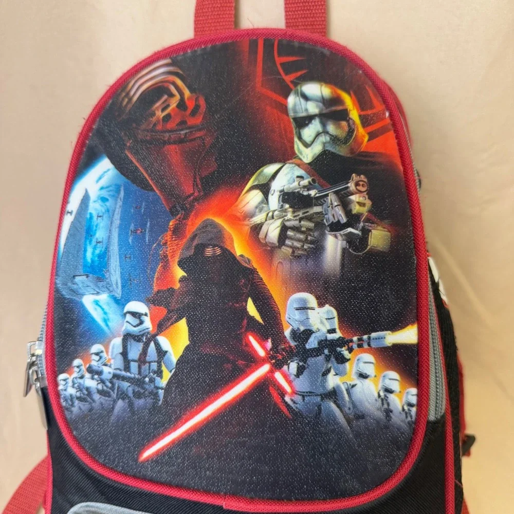 Star Wars The Force Awakens Kylo Ren Stormtrooper Kids Backpack Black Red